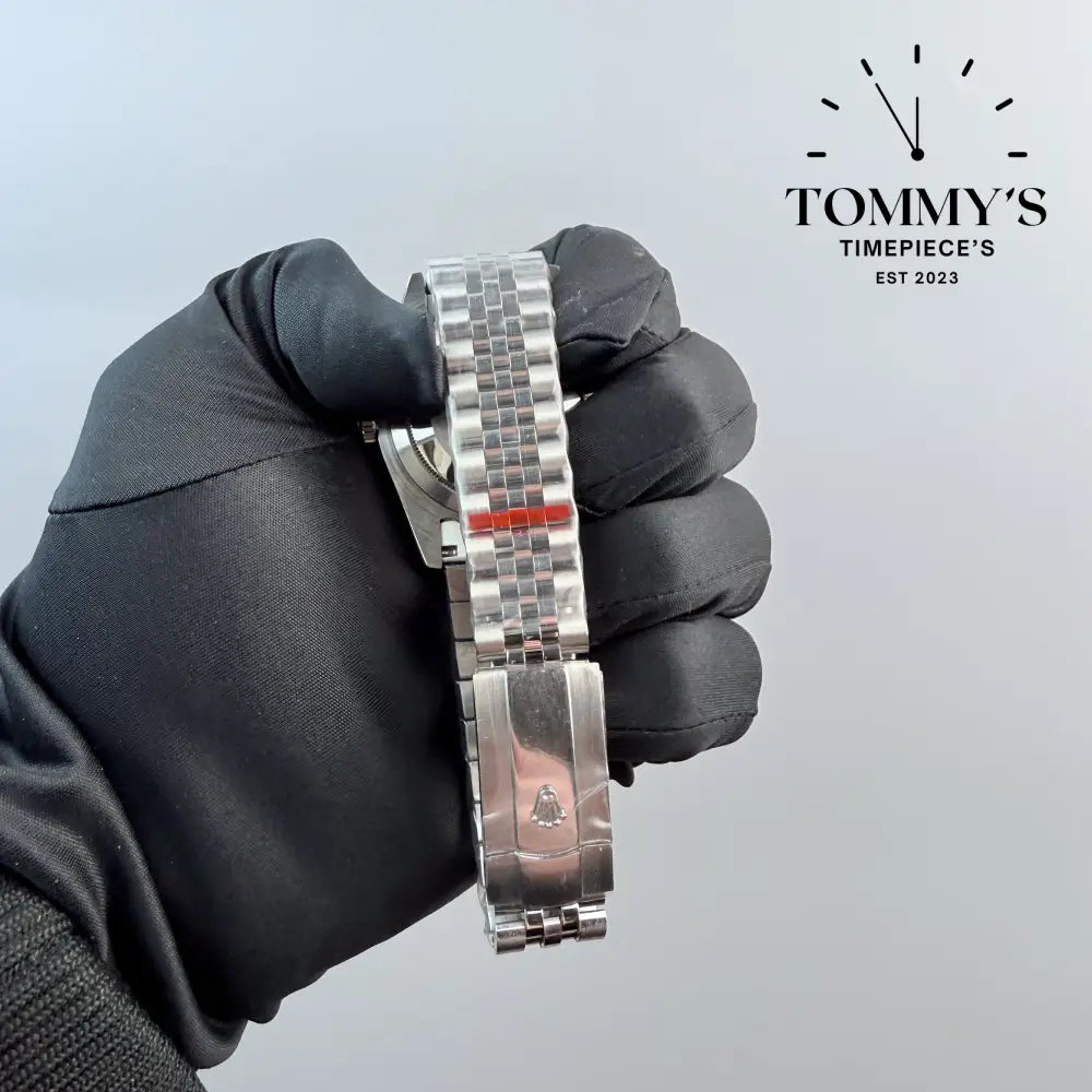 AAA + Datejust 41mm Ice Blue Arabic Dial On Jubilee With Fluted Bezel