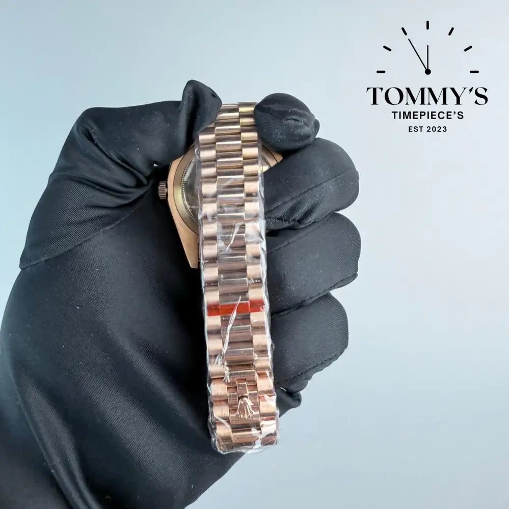 AAA+ Day Date (228235) 40mm Chocolate Dial-Presidential Bracelet (Fluted Bezel)