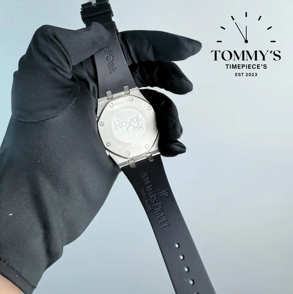 AAA+ Royal Oak Chronograph 41mm Blue ’Grande Tapisserie’ Dial-Rubber Strap (White Bezel)
