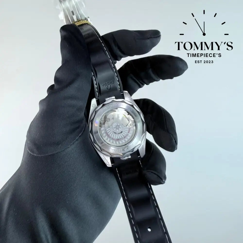 AAA+ Seamaster Aqua Terra 150M Co-Axial Master Chronometer GMT Worldtimer 43mm Grey Dial-Rubber Strap (Silver Bezel)
