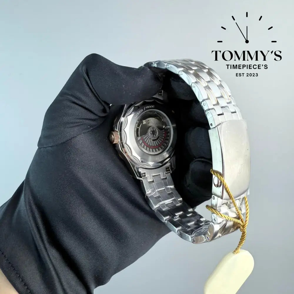 AAA+ Seamaster Diver 300M Co-Axial Master Chronometer 42mm Black Dial-Steel Bracelet (Sedna Gold)