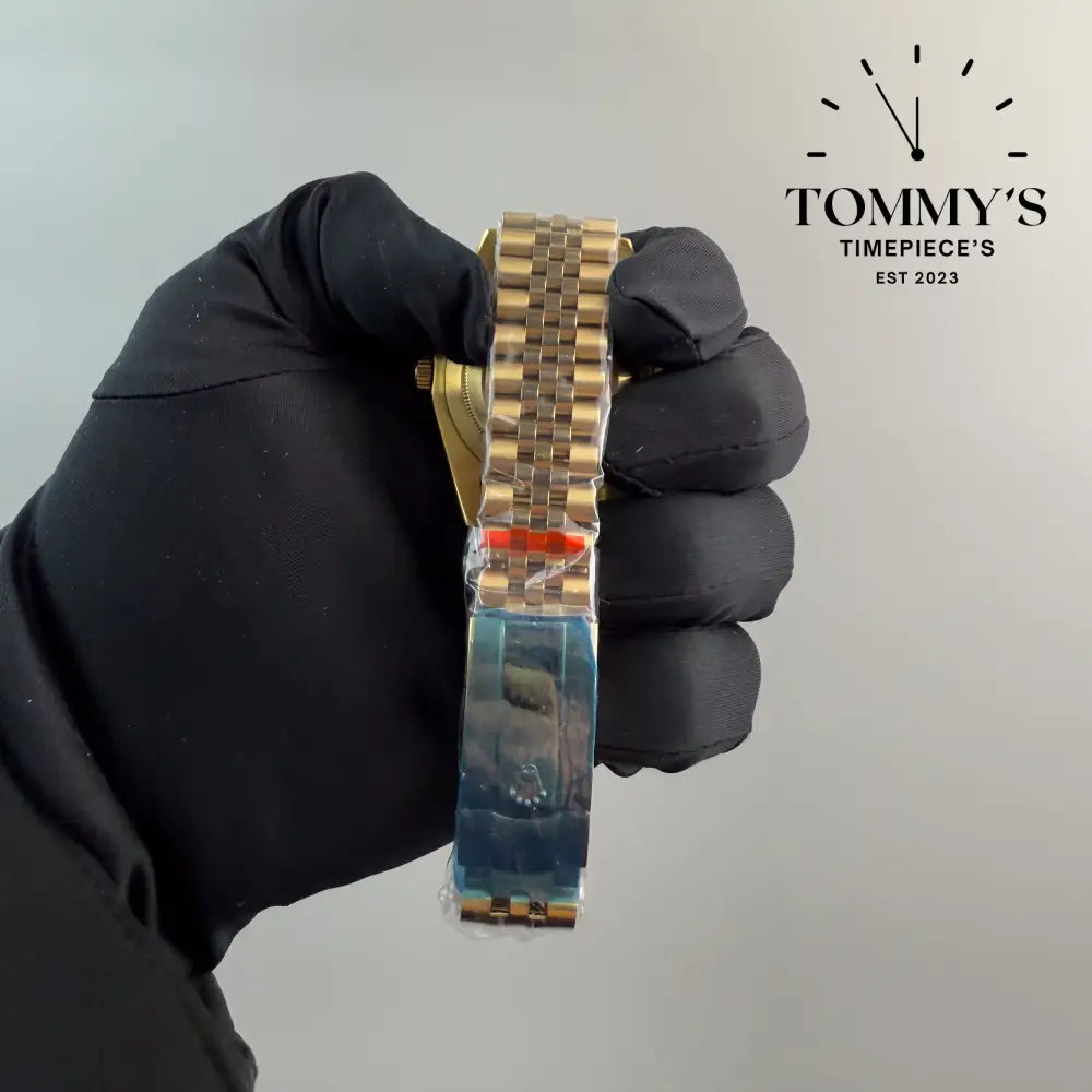 AAA + Datejust 41mm White Dial (Full Gold) Jubilee With Fluted Bezel