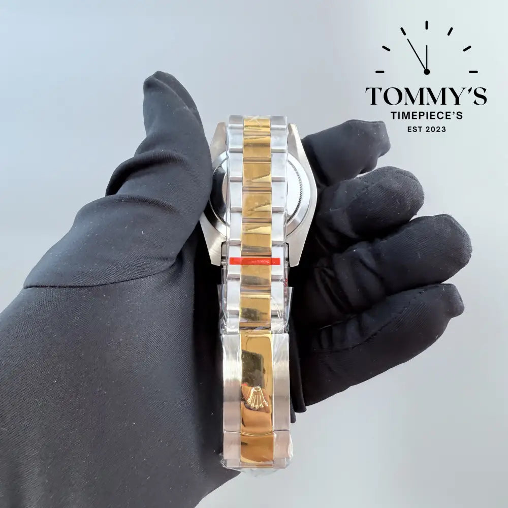 AAA + Datejust 41mm Wimbledon Dial (Bimetal Gold) Oyster With Fluted Bezel