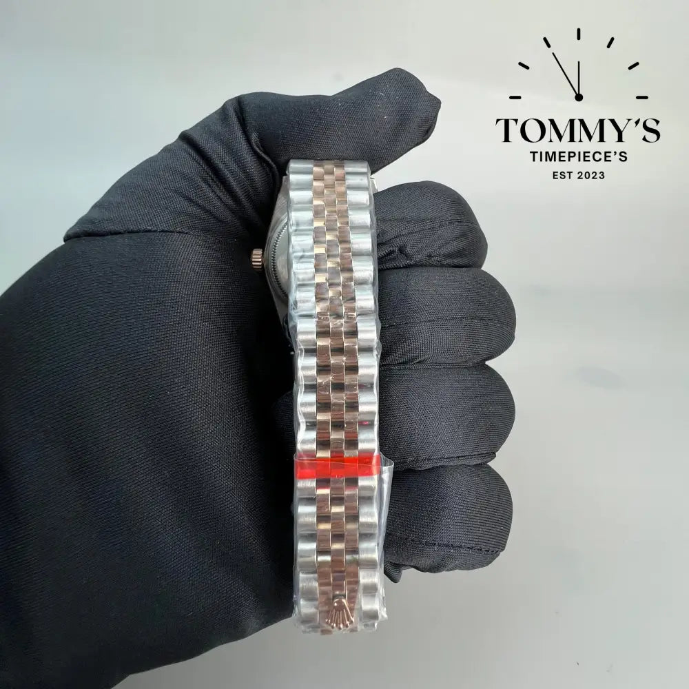 AAA + Ladies Datejust 28mm White Dial (Bimetal Rose Gold) On Jubilee With Fluted Bezel