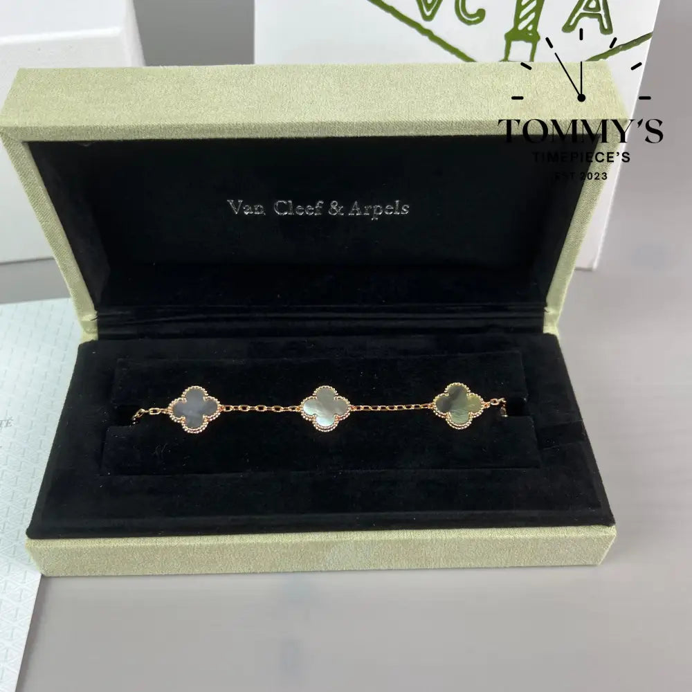 Rose Gold Vca Bracelet Sets With Box Bag And Certificate