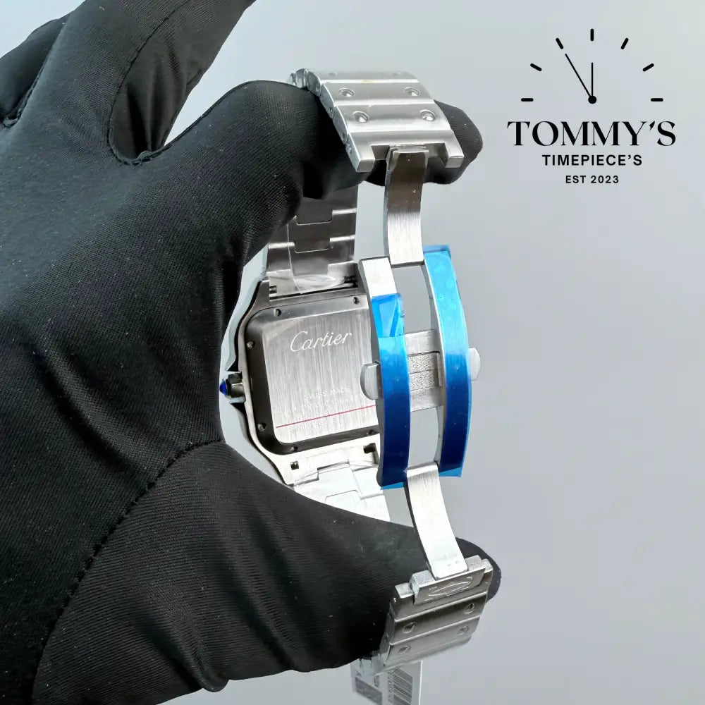 Aaa + Santos With Blue Bezel