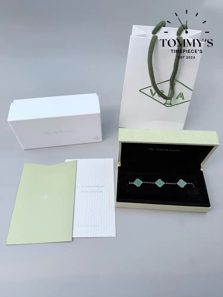 Silver VCA Bracelet Sets With Box Bag And Certificate