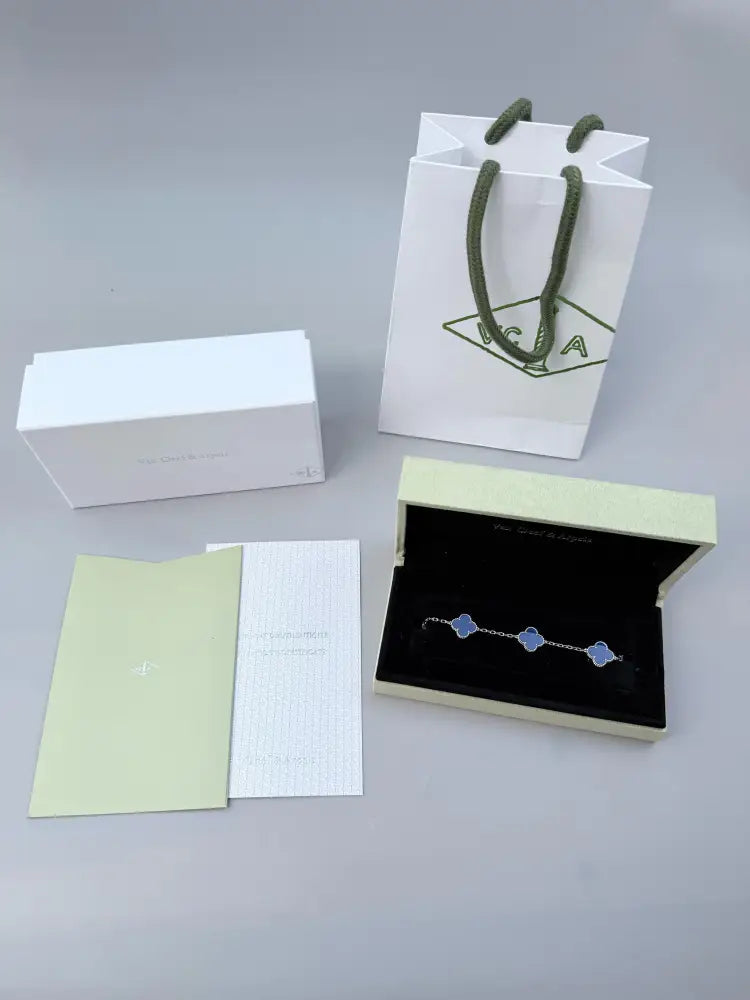 Silver VCA Bracelet Sets With Box Bag And Certificate
