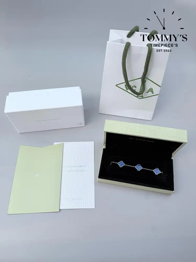 Silver VCA Bracelet Sets With Box Bag And Certificate