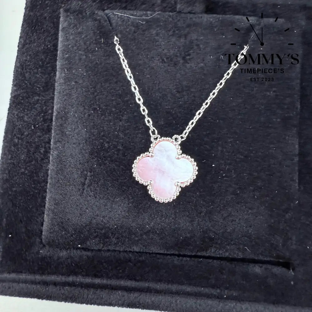 Silver VCA Necklace With Box Bag And Certificate