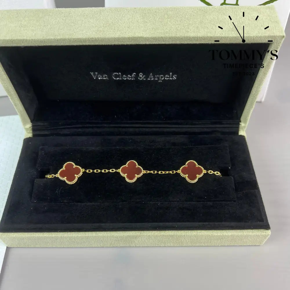 Yellow Gold Vca Bracelet Sets With Box Bag And Certificate