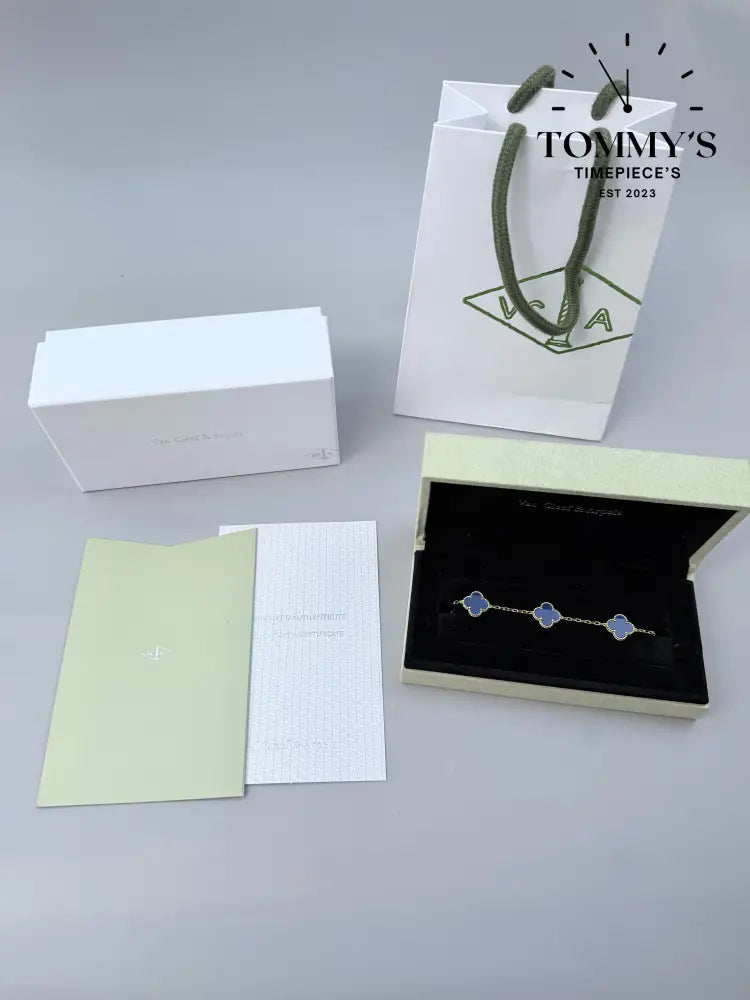 Yellow Gold VCA Bracelet Sets With Box Bag And Certificate
