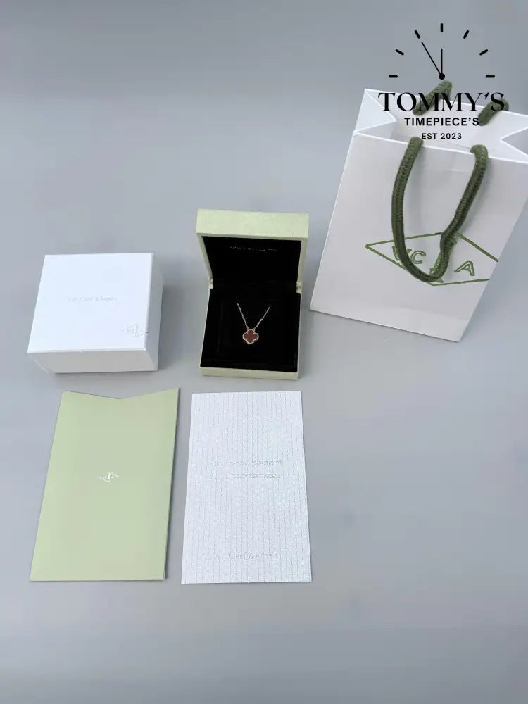 Yellow Gold VCA Necklace With Box Bag And Certificate