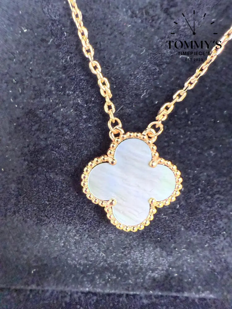 Yellow Gold VCA Necklace With Box Bag And Certificate