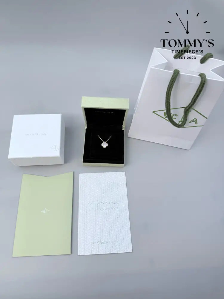 Yellow Gold VCA Necklace With Box Bag And Certificate