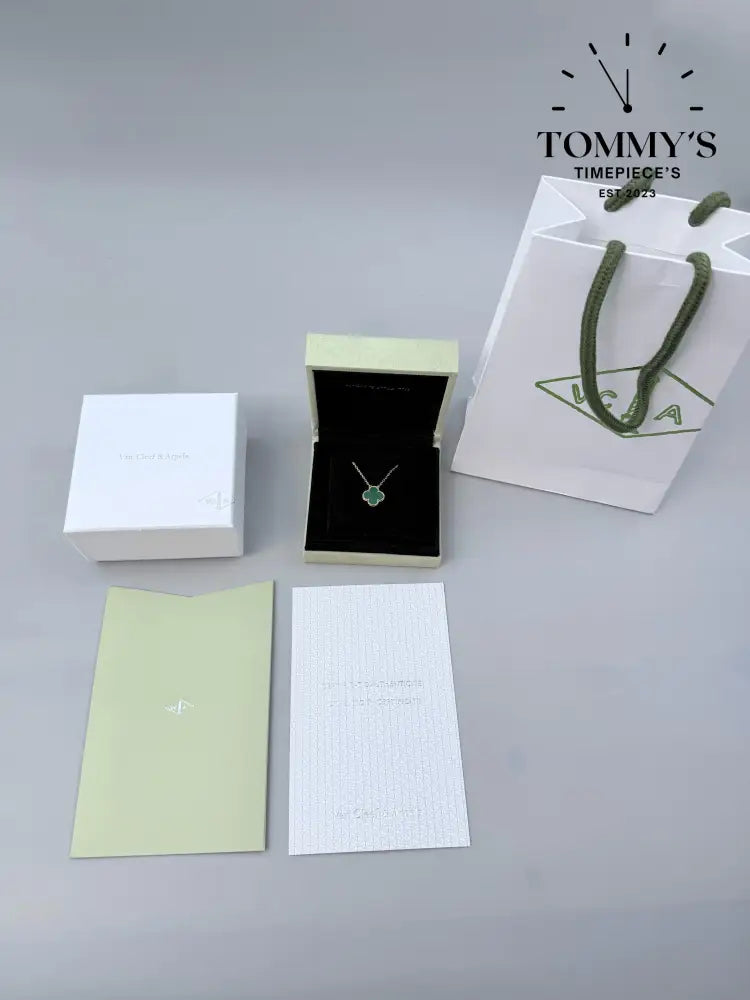 Yellow Gold VCA Necklace With Box Bag And Certificate