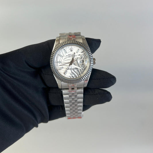 AAA+ datejust palm dial silver 41mm