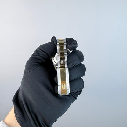 Superclone Explorer (124273), 36mm Black Dial-Oyster Bracelet (Gold Smooth Bezel Two-tone)