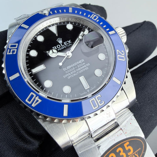 QF Superclone Submariner Date Cookie Monster" (126619LB), 41mm Black Dial-Oyster Bracelet (Blue Ceramic Bezel)