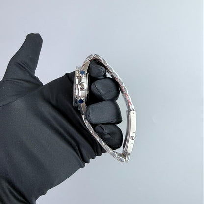 AAA+ Speedmaster Chronoscope Paris 2024, 43mm White Dial-Stainless Steel Bracelet (Black Bezel)