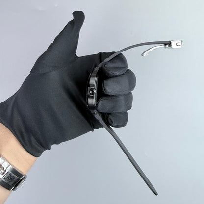 BVF Superclone Santos Large (WSSA0039), 39.8mm Black Dial-Black Rubber Strap (Black Bezel)