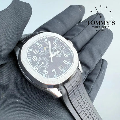 AAA+ Aquanaut Luce Annual Calendar Black Dial 40mm Rubber Strap