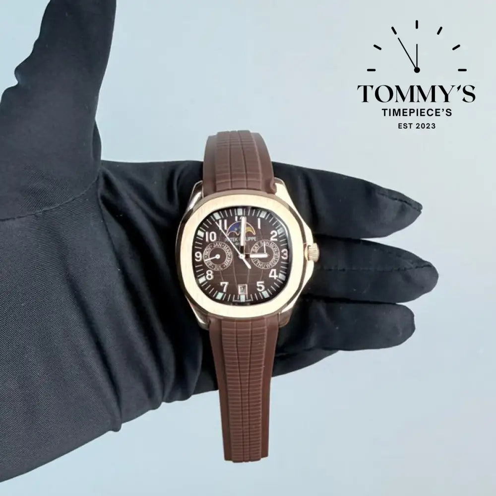 AAA+ Aquanaut Luce Annual Calendar Brown Dial 40mm Rubber Strap