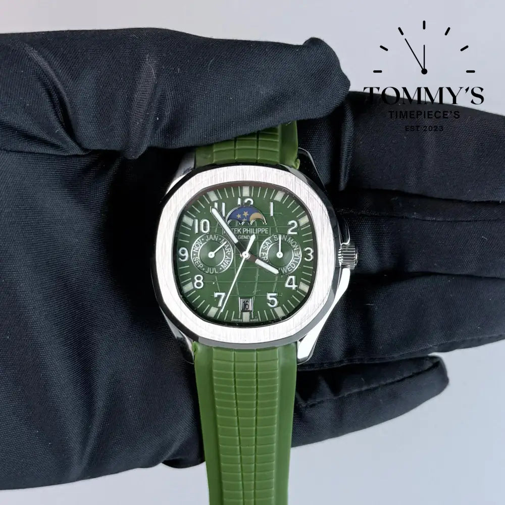 AAA+ Aquanaut Luce Annual Calendar Green Dial 40mm Rubber Strap
