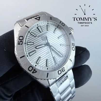AAA+ Aquaracer Professional 200 40mm Silver Dial-Stainless Steel Bracelet (Silver Bezel) Watches