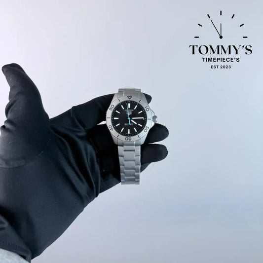 AAA+ Aquaracer Professional 200 Solargraph 40mm Black Dial-Stainless Steel Bracelet (Silver Bezel) Watches