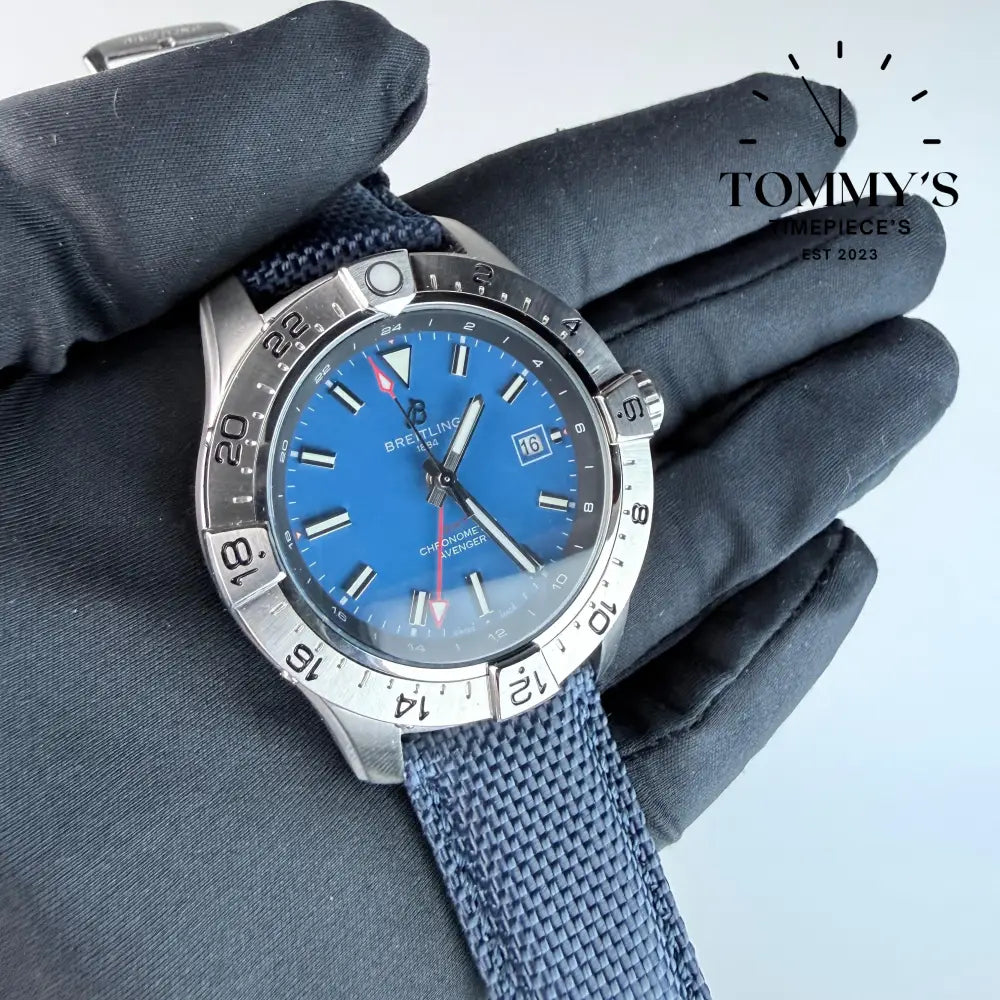 AAA+ Avenger Automatic GMT 44mm Blue Dial