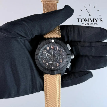 AAA+ Avenger B01 Chronograph 44 Night Mission Black Dial