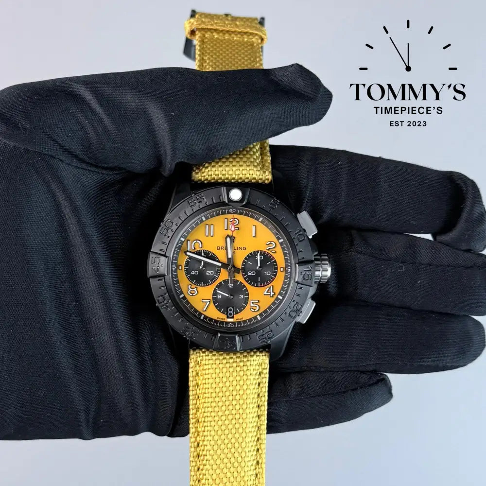 AAA+ Avenger B01 Chronograph 44 Night Mission Yellow Dial