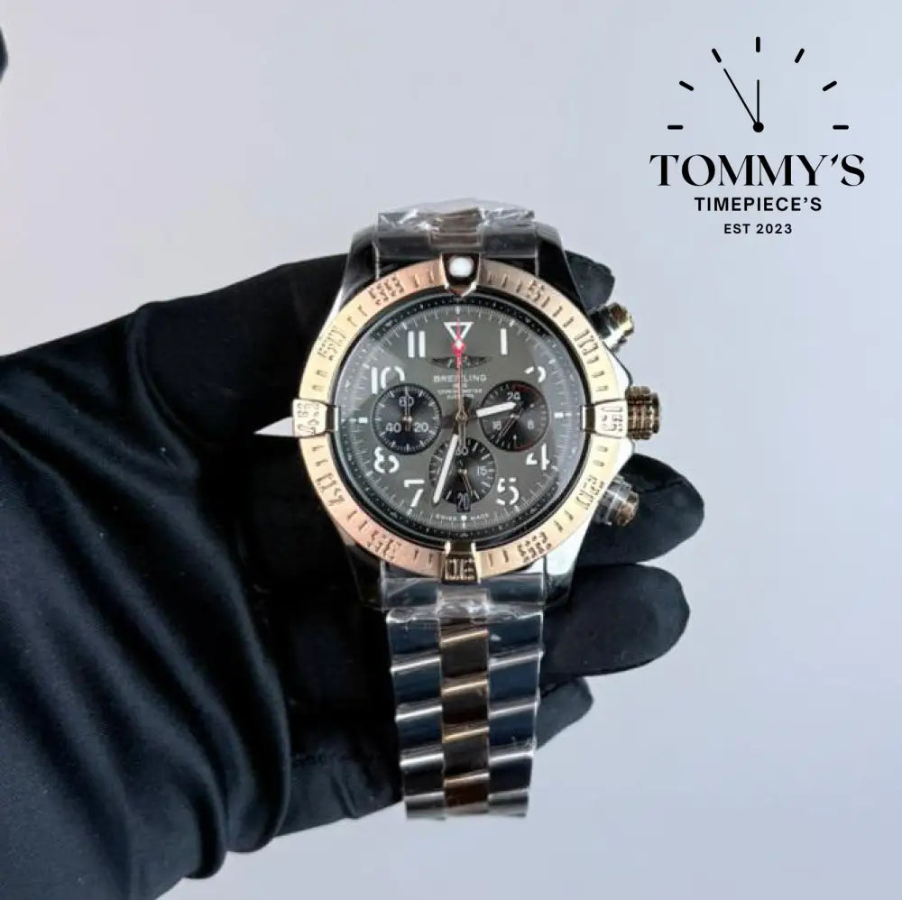 AAA+ Avenger B01 Chronograph 45mm Grey Dial - Stainless Steel