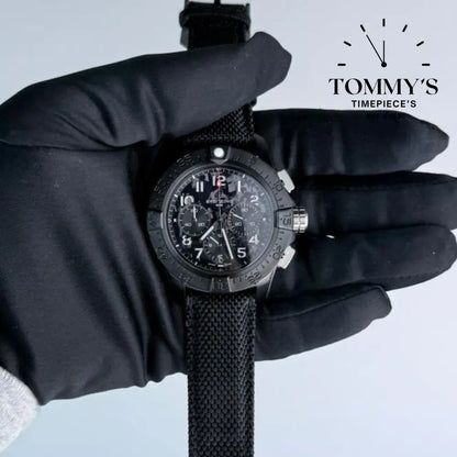 AAA+ Avenger Chronograph 44 Night Mission Black Dial- (Black Ceramic Case)
