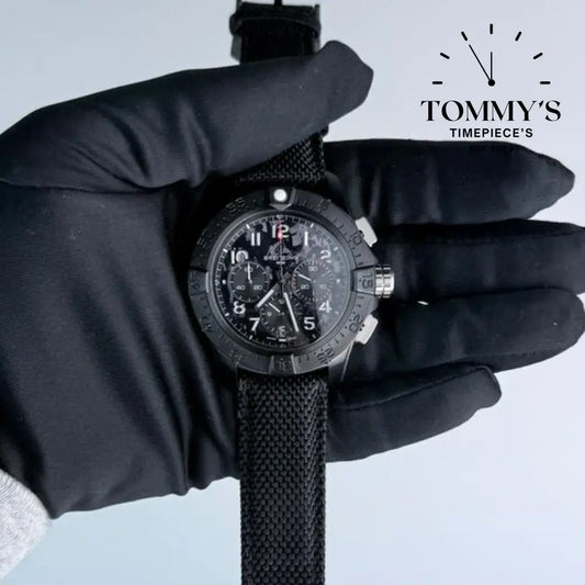AAA+ Avenger Chronograph 44 Night Mission Black Dial- (Black Ceramic Case)