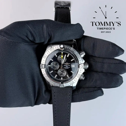 AAA+ Avenger Chronograph 45 Black Dial - Stainless Steel