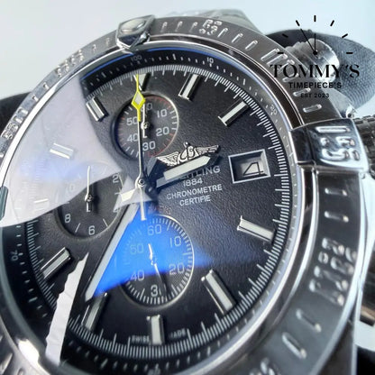 AAA+ Avenger Chronograph 45 Black Dial - Stainless Steel