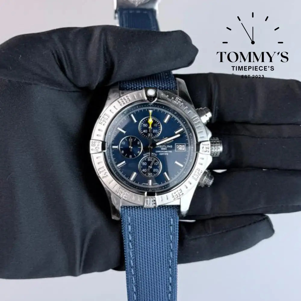 AAA+ Avenger Chronograph 45 Blue Dial - Stainless Steel