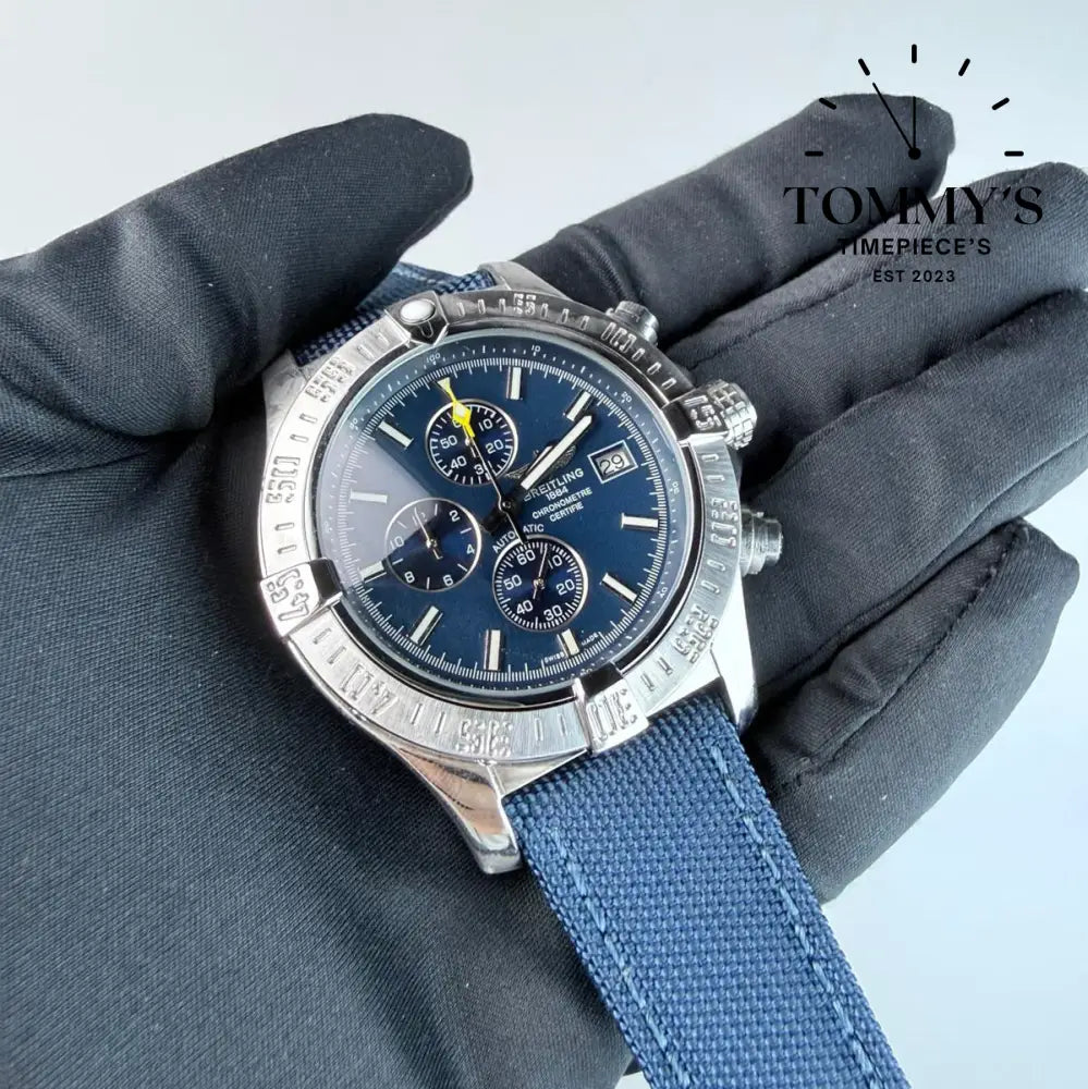 AAA+ Avenger Chronograph 45 Blue Dial - Stainless Steel