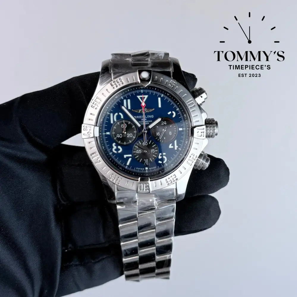 AAA+ Avenger Chronograph 45 Blue Dial - Stainless Steel