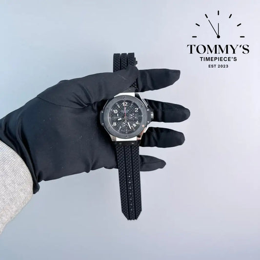 AAA+ Big Bang Original 44mm Black Dial-Rubber Strap (Black Bezel) Watches