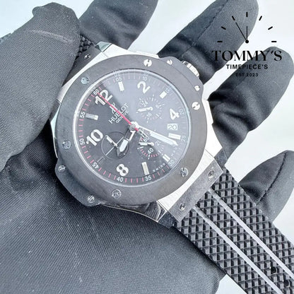 AAA+ Big Bang Original 44mm Black Dial-Rubber Strap (Black Bezel) Watches