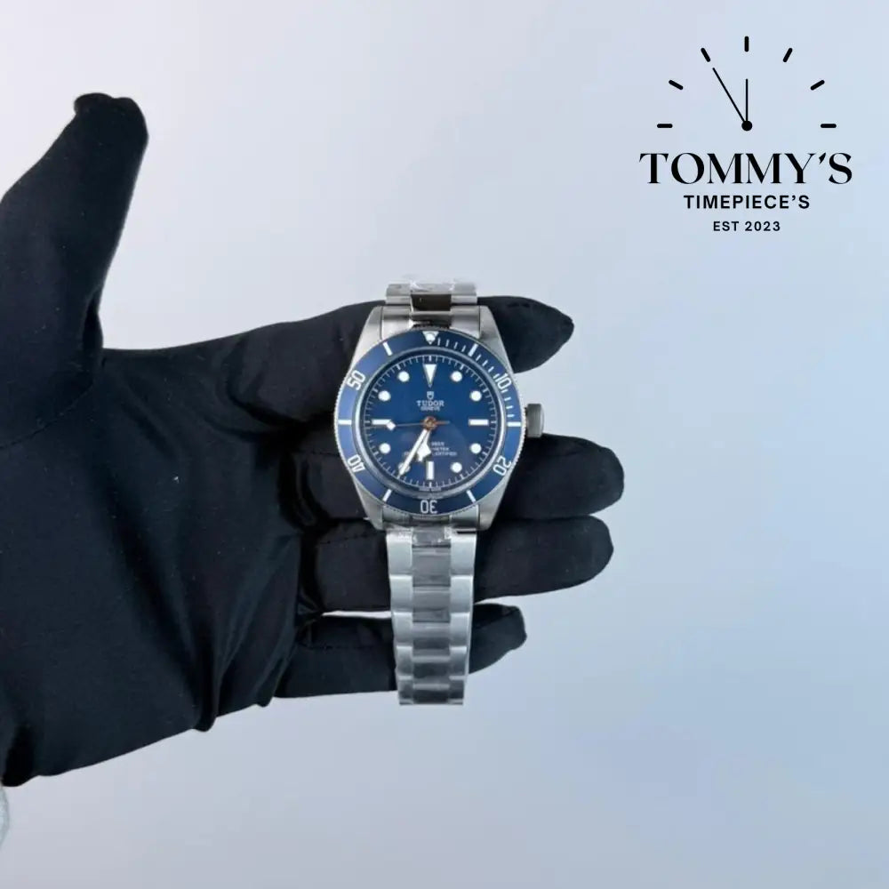 AAA+ Black Bay 41mm Blue Dial-Solid Stainless Steel Bracelet (Blue Bezel)