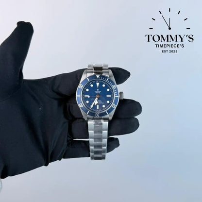 AAA+ Black Bay 41mm Blue Dial-Solid Stainless Steel Bracelet (Blue Bezel)