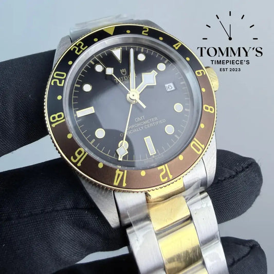 AAA+ Black Bay GMT S&G ’Root Beer’ 41mm Black Dial-Stainless Steel Bracelet (Black Brown Bezel Two-Tone) Watches
