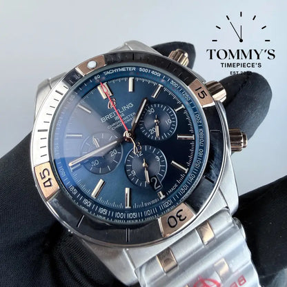 AAA+ Chronomat B01 42mm Blue Dial (Rose Gold Bezel)