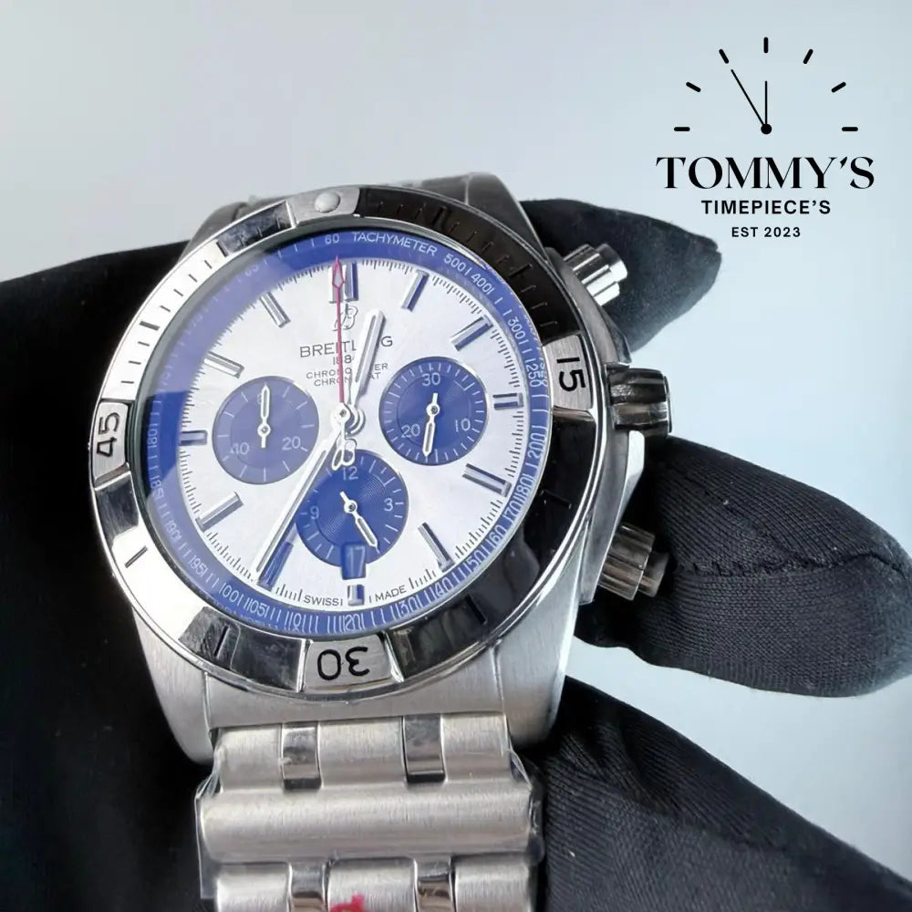AAA+ Chronomat B01 42mm Chronograph Silver Dial- Stainless Steel Bracelet