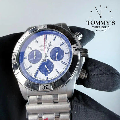 AAA+ Chronomat B01 42mm Chronograph Silver Dial- Stainless Steel Bracelet