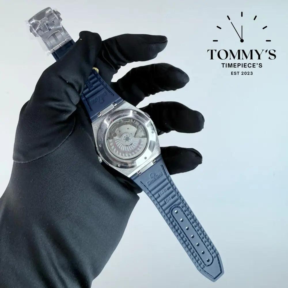 AAA+ Constellation Co-Axial Master Chronometer 41mm Blue Dial-Rubber Strap (Blue Bezel)